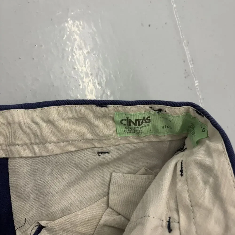 Vintage 80s Cintas Blue Canvas Workwear Chinos 29x30